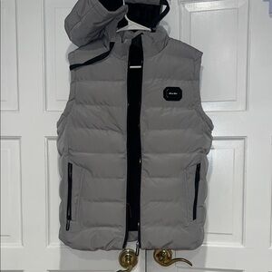 Unisex kids Gray Puffer Vest